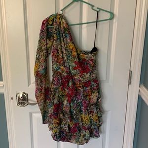 MM Couture One Shoulder Dress